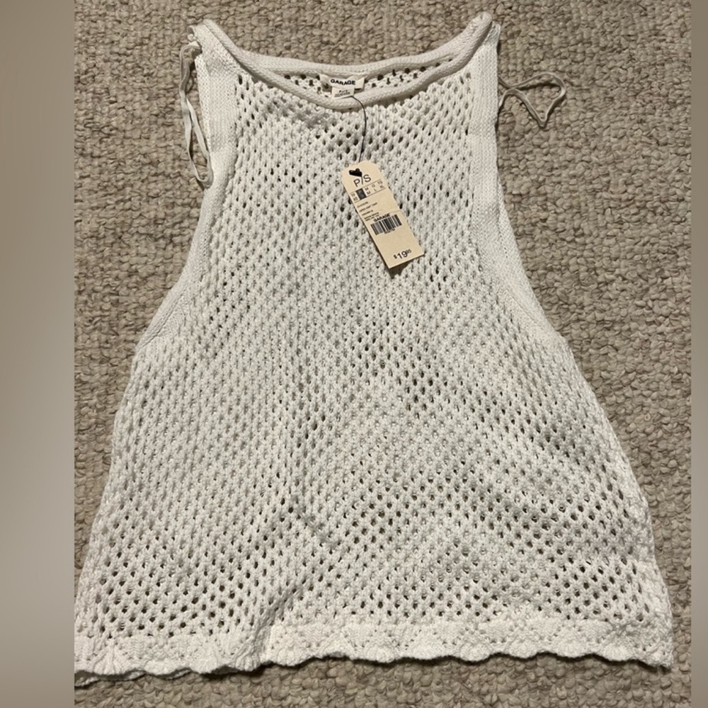 Garage brand womens netted tank size small; nwt